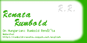 renata rumbold business card